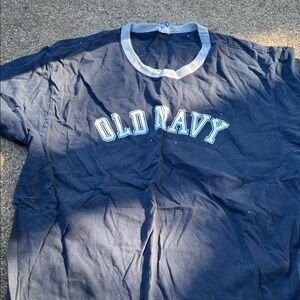 Old Navy Dark Blue Tee with White Trim